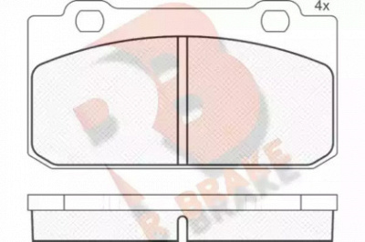 R BRAKE rb0477 -  Комплект тормозных колодок, дисковый тормоз